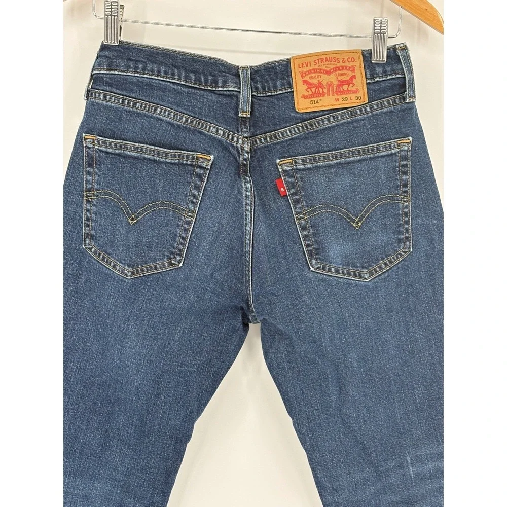 Levi's 514 Straight‎ Fit Jeans Men's 29x30 Blue Denim Medium Wash